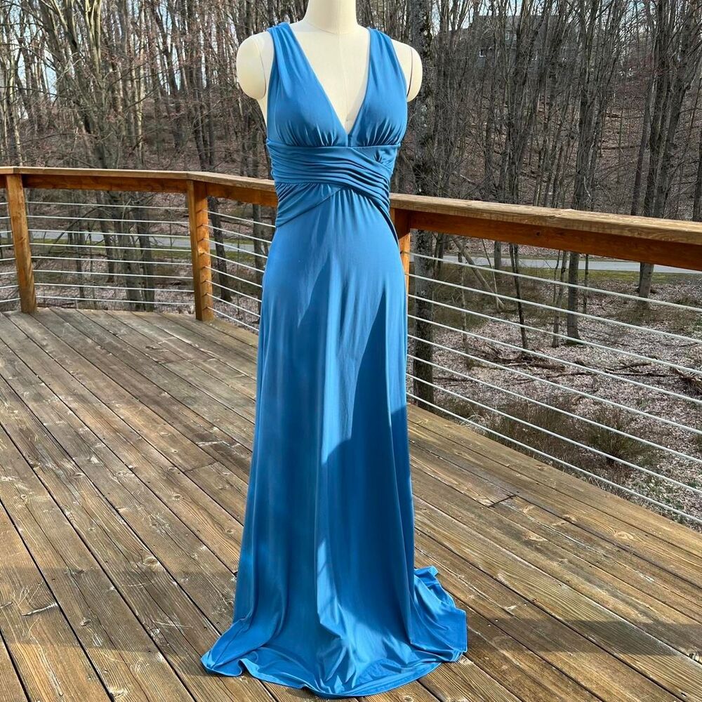 Max & Cleo Blue Formal Dress
